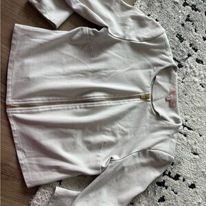 Philosophy Light Cream Zip-Front Jacket